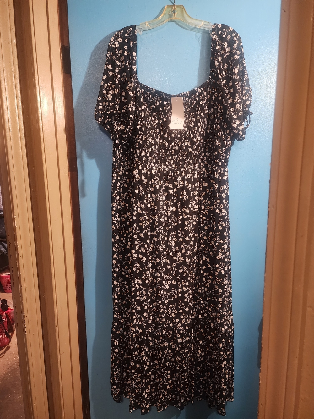 Kimes Ranch Black and White Floral Maxi Dress